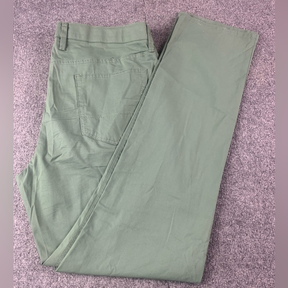 Bonobos Slim 3XDry Mens Cotton Blend Chino Pants Size 34x32 Green